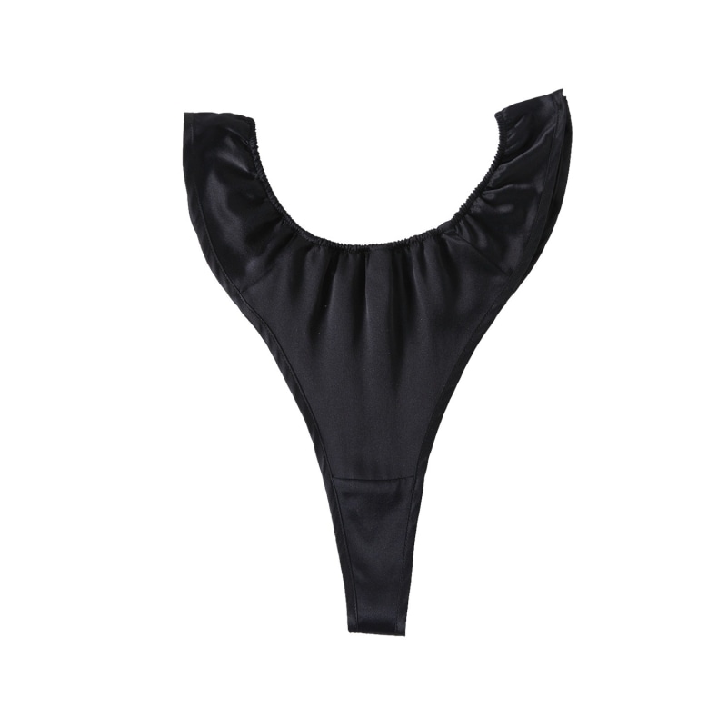 Pure Mulberry Silk T String Pantie Mid To High Waist Thong In