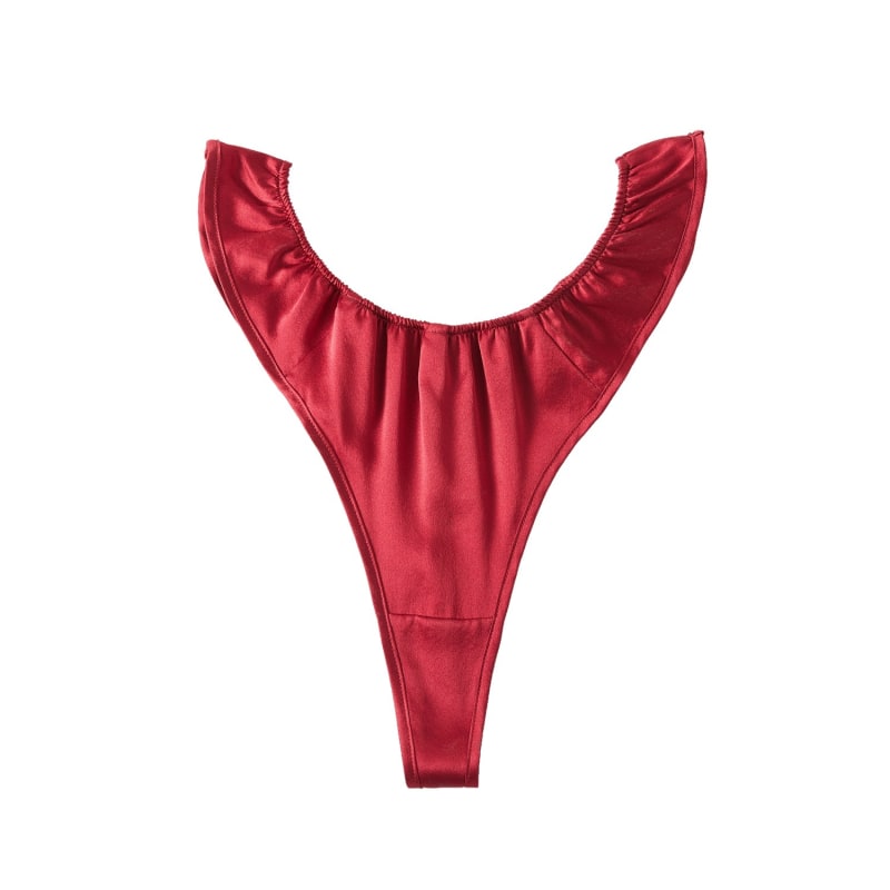 Pure Mulberry Silk French Cut Panties | High Waist In Ruby by Soft Strokes  Silk