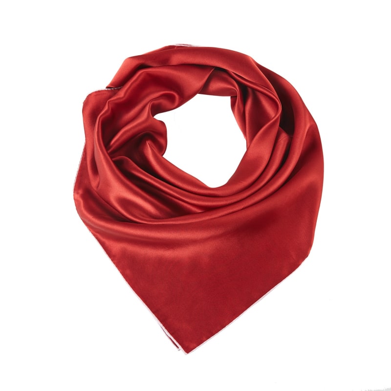 Red Silk Scarf Plain Red Scarf Raw Silk Scarves and Shawls 