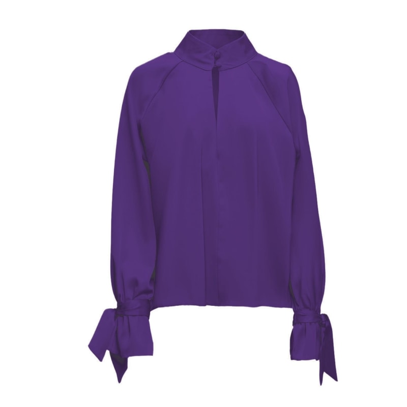Purple blouse outfit online