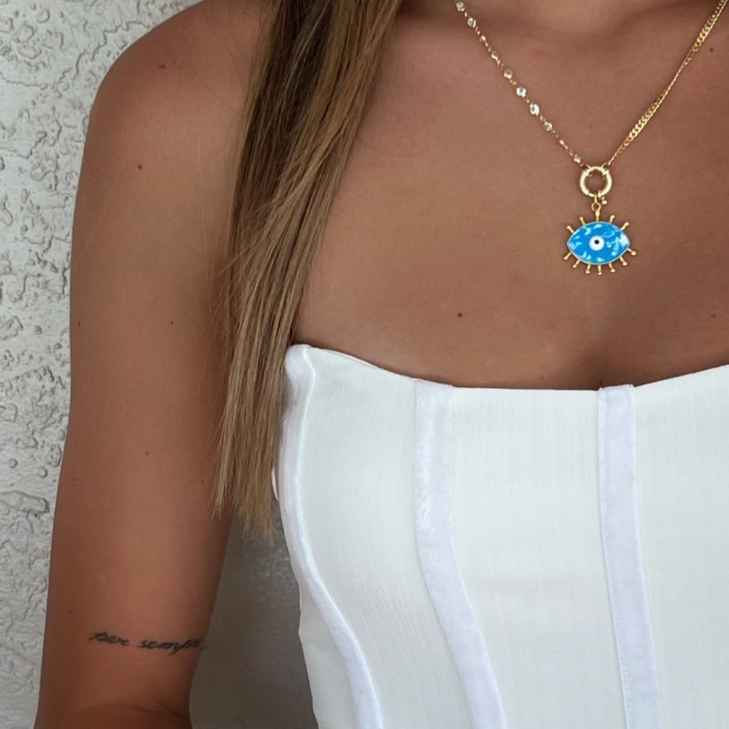 Evil eye shop turquoise necklace