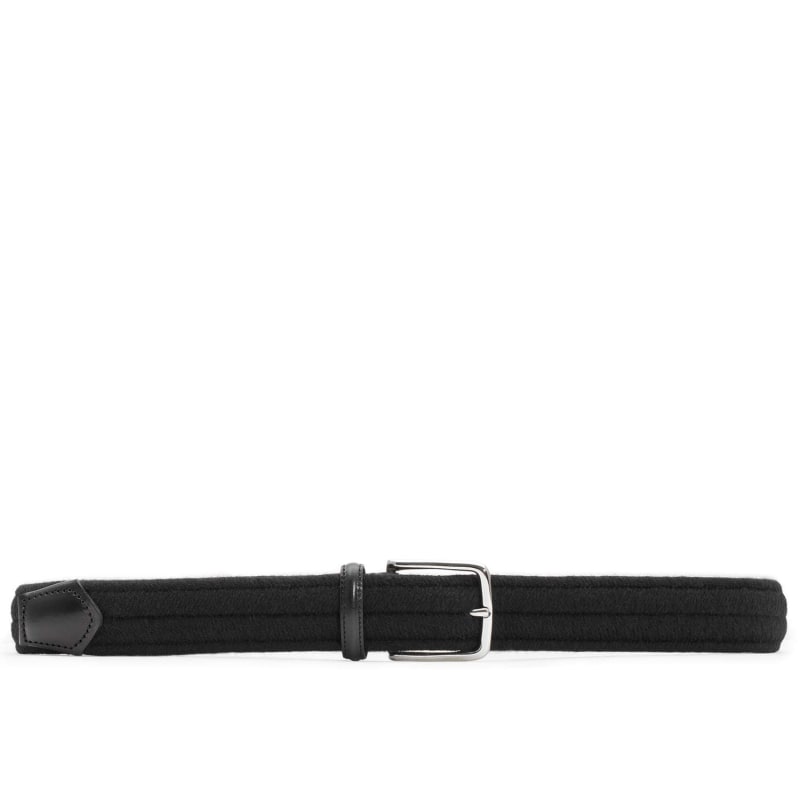 Thumbnail of Elastic Braided Wool Belt Black Giorgio image