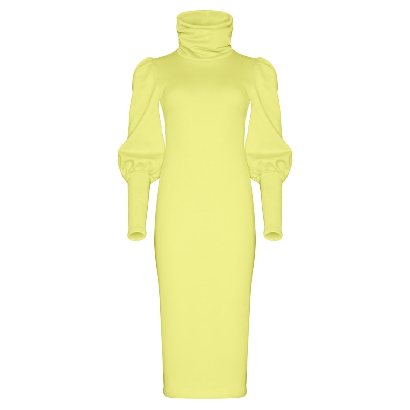 Thumbnail of Organic Turtleneck Brynja Dress Yellow image