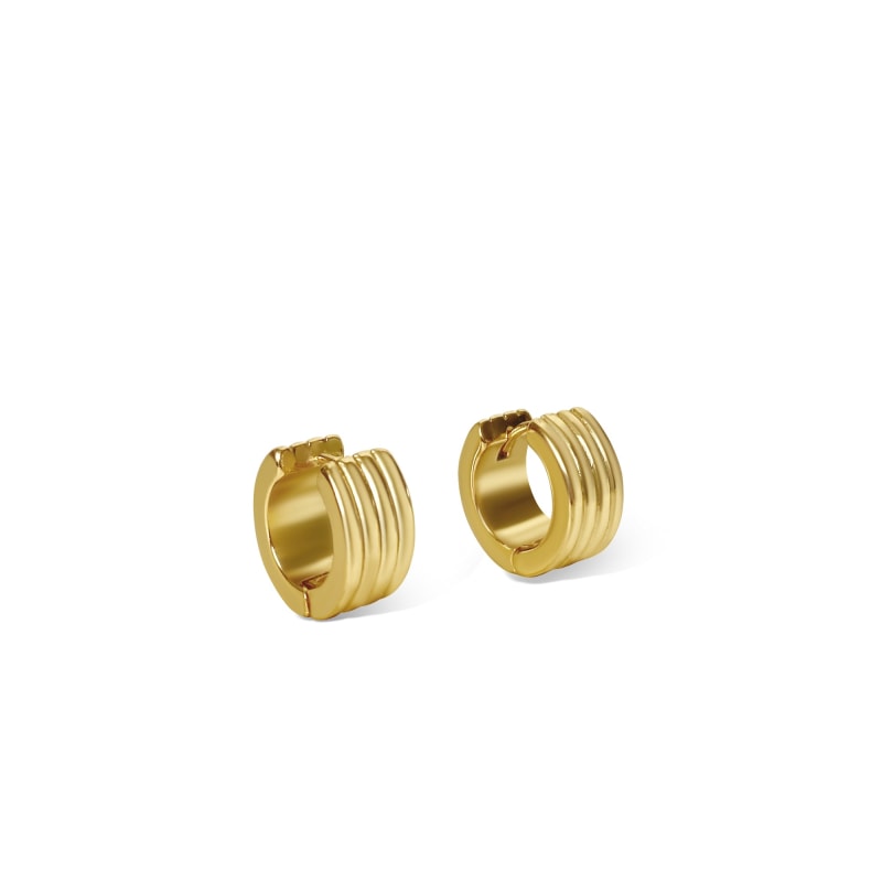 Thumbnail of Ridge Hoop Earrings - Gold image