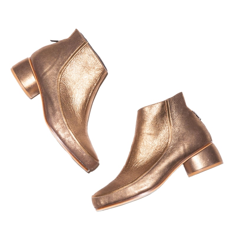 Aphrodite Gold Ankle Boots | Wolf &