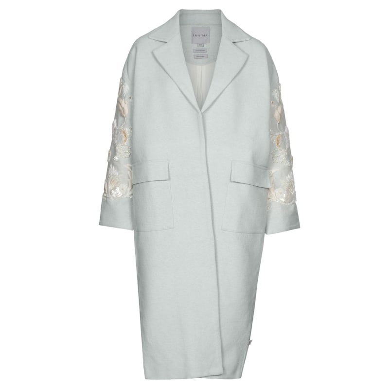 Thumbnail of The Aza Hand-Embroidered Coat In Mint image