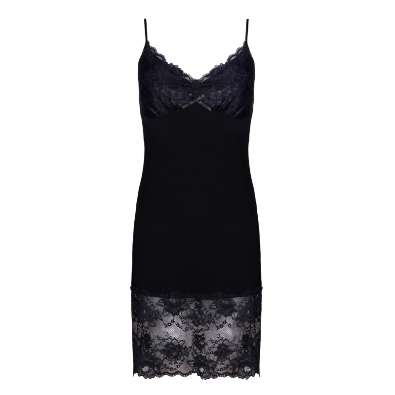 Thumbnail of Classic Lace Chemise Nightdress Black image