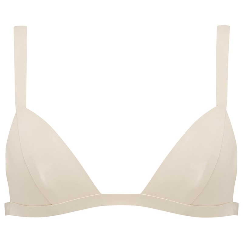 Thumbnail of Latex Triangle Bra - White image