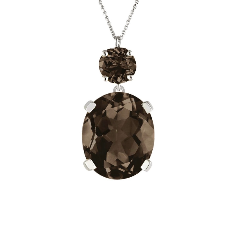 Thumbnail of Smoky Quartz Drop Necklace image