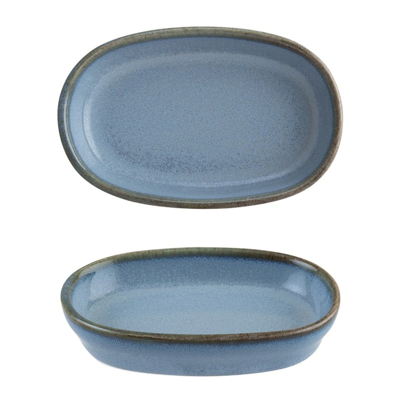 Thumbnail of 4Xsky Porcelain Platter Blue Oval 4.00" X 2.50" X 0.75" Set Of Four image