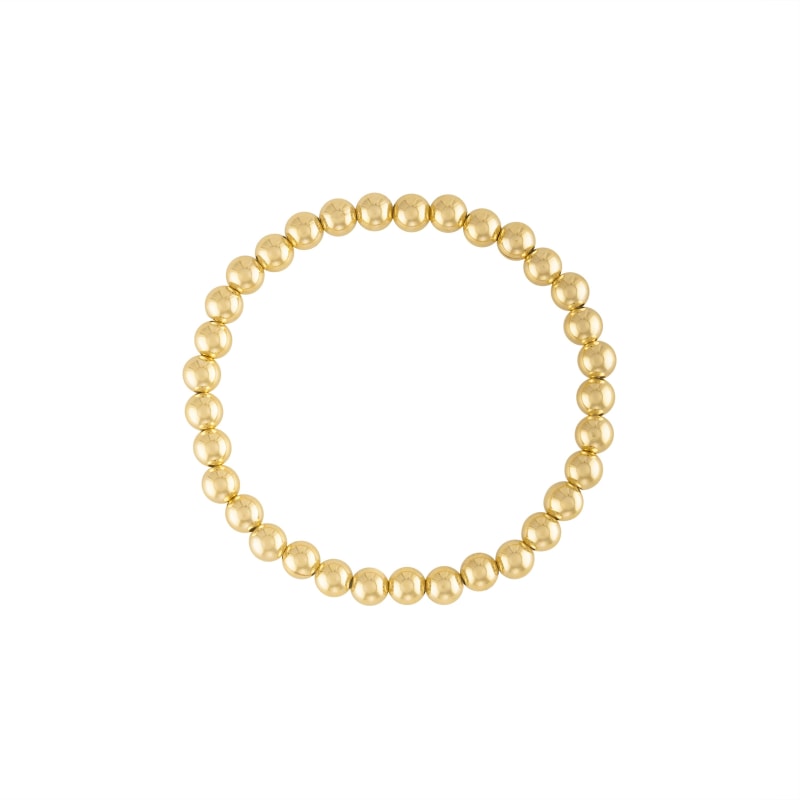 5Mm Gold Bubble Bead Bracelet Olivia Le Wolf Badger