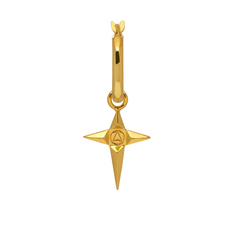 Thumbnail of Star Hoop Earring In Gold image