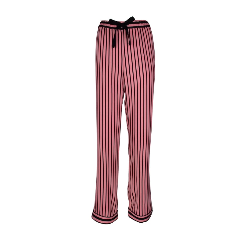 Thumbnail of Boyfriend Fit Stripe Trousers In Terracotta & Black image