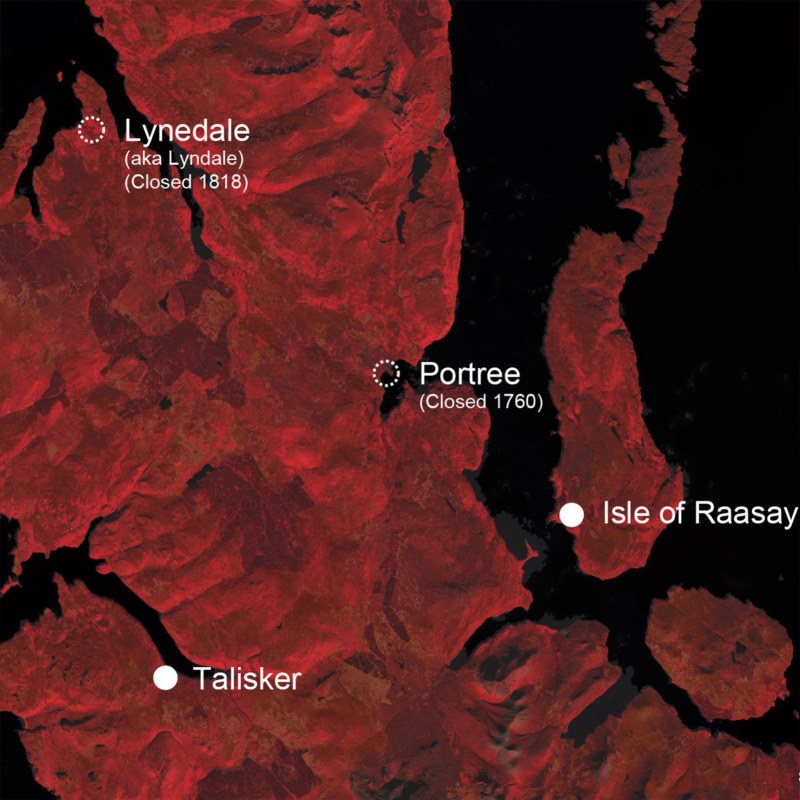 Thumbnail of Whisky Distillery Map Of Isle Of Skye & Raasay, Scotland image