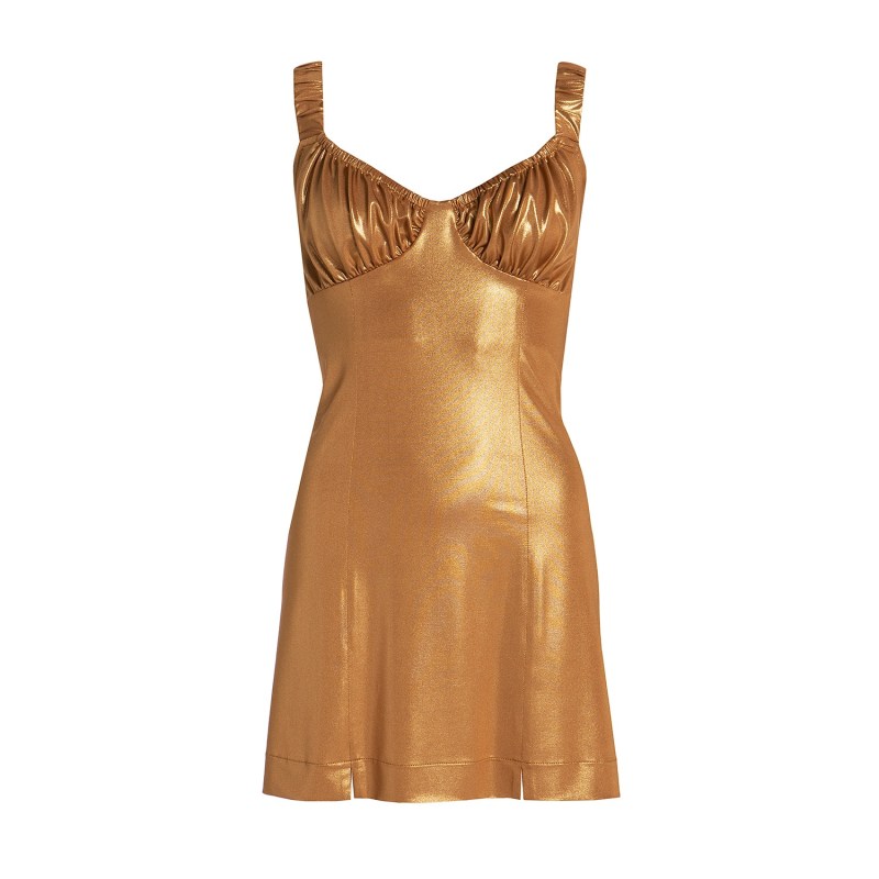 Thumbnail of Cali Mini Dress In Gold image