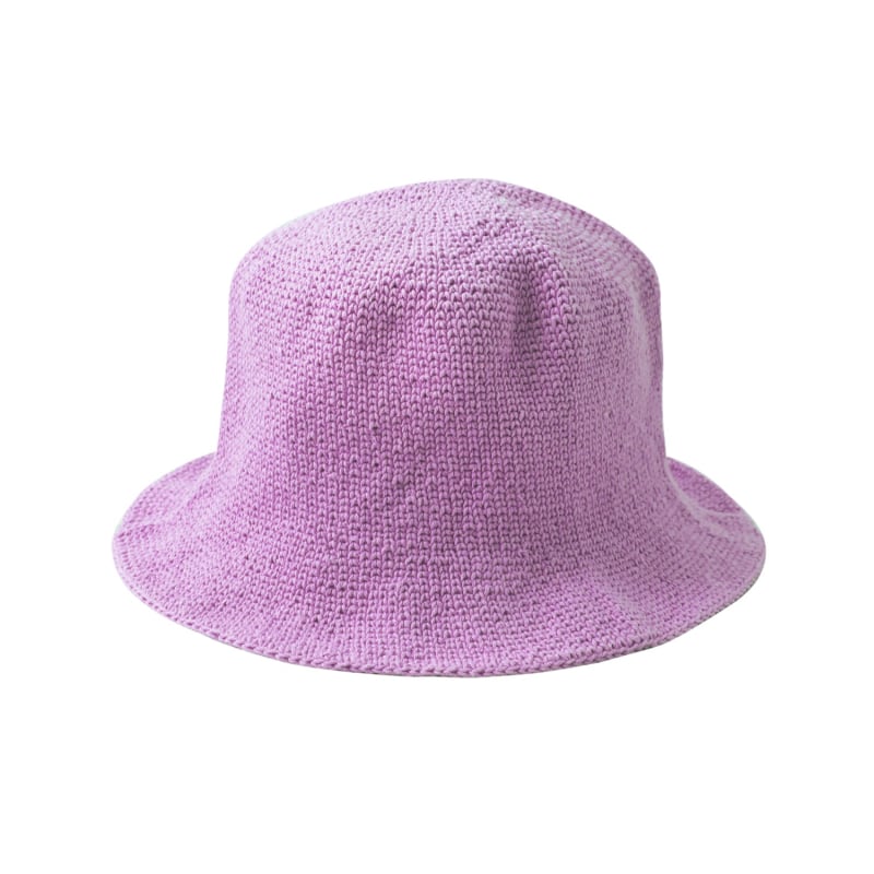 Thumbnail of Florette Crochet Bucket Hat In Lilac Purple image