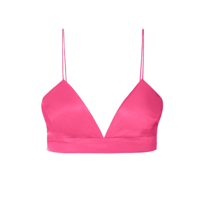 Asha Satin Barbie Pink Bralette Top by Aggi