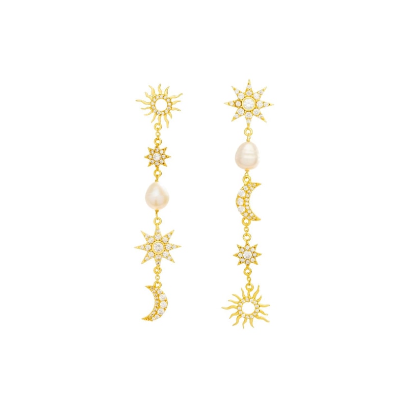 Thumbnail of Moon & Star The Justice Long Earrings image