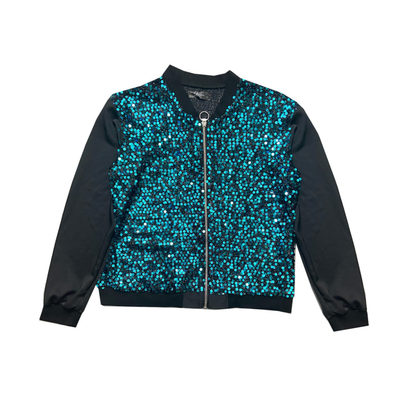 Thumbnail of Blue Sequin Mix Party Bomber Jacket image