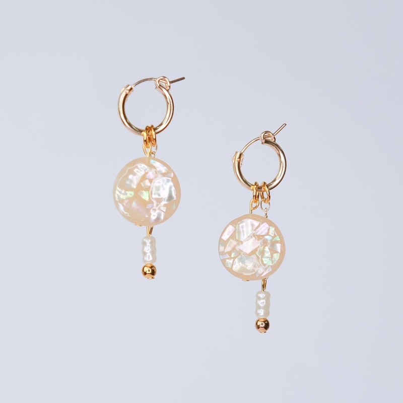 Thumbnail of Mother-Of-Pearl Terrazzo Earrings In Natural image