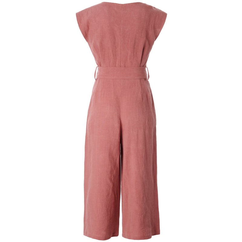 Thumbnail of Sienna Red Linen Zero Waste Jumpsuit image