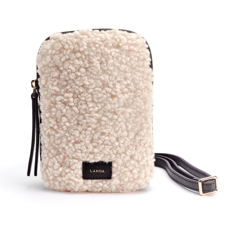 Shearling Phone Pouch, Leather Accessories