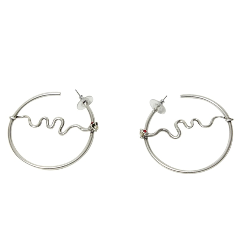 Thumbnail of Snake Hoop Earrings - Silver image