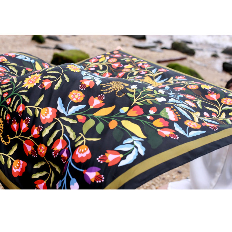 Thumbnail of Double Sided Silk Scarf Of Night Imagination image