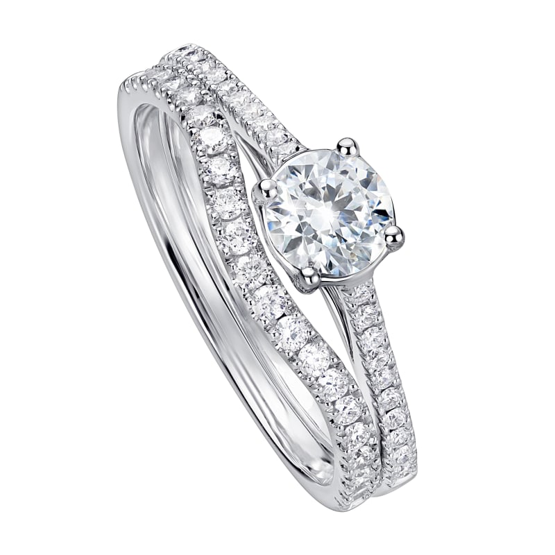 Margot Layla White Gold Lab Grown Diamond Bridal Set Created
