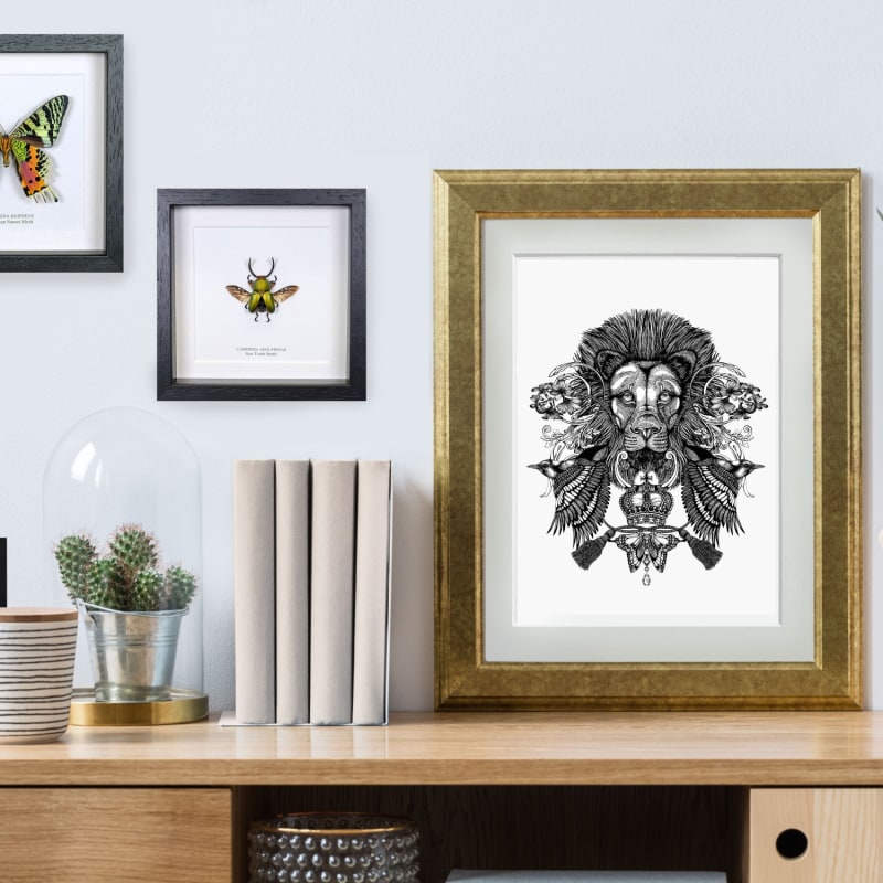 Thumbnail of 'The Regal Lion' Fine Art Print A4 image