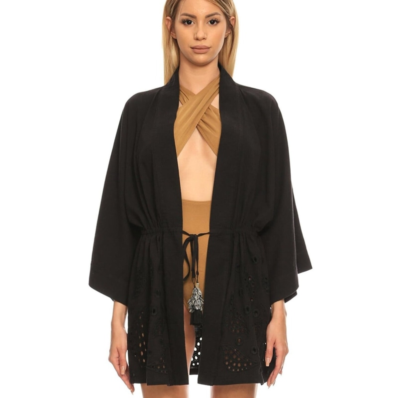 Thumbnail of Alexandria Black Short Kimono image