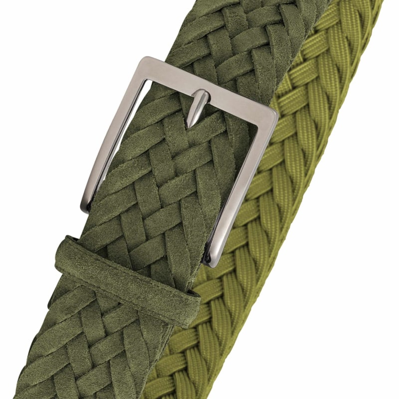 Thumbnail of Braided Suede Belt Green Vincenzo image