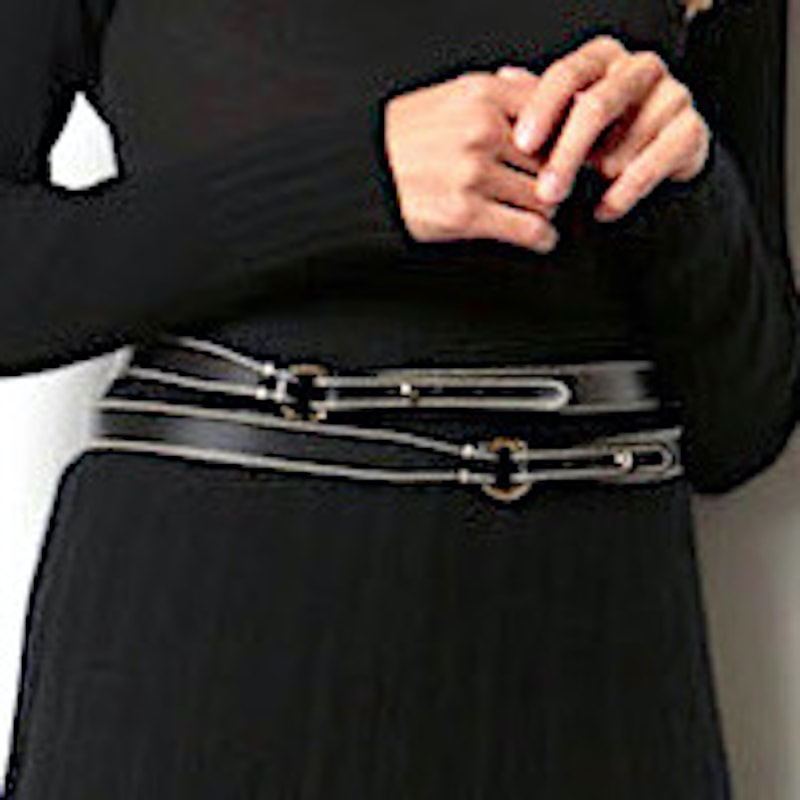 Slim Multistrap Leather Belt