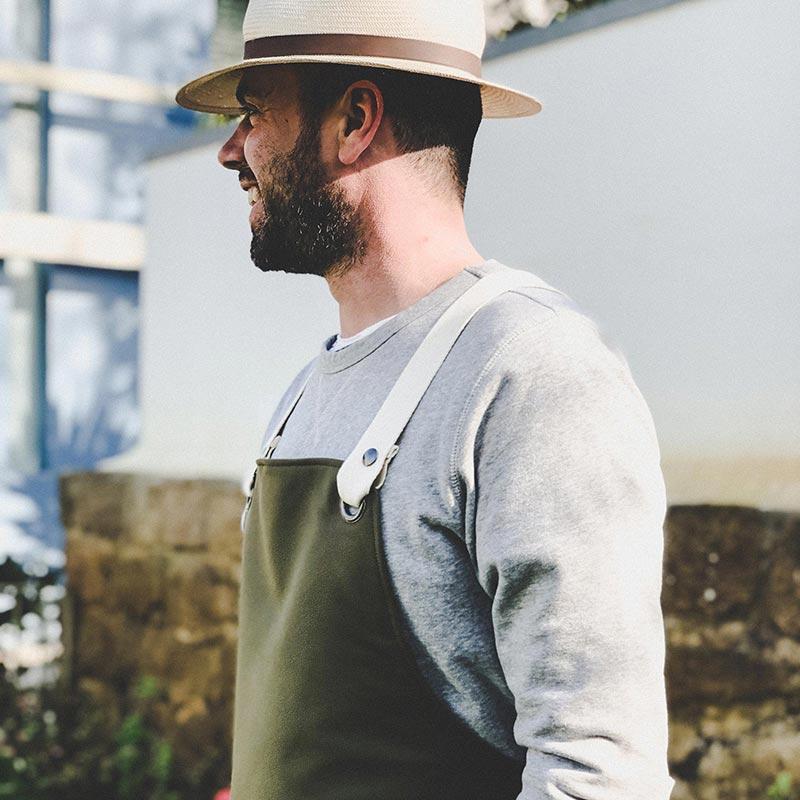 Thumbnail of Minimalist Vegan Leather Apron, Forest Green image