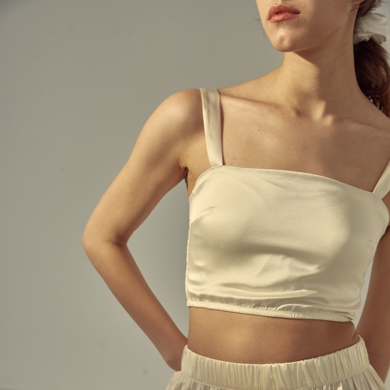 Thumbnail of No Bra - Silk Tube Crop Top image