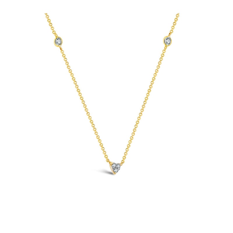 Thumbnail of 18K Yellow Gold Trianlgle Shape Diamond Necklace / Choker image