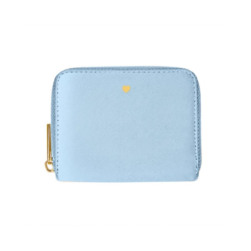 Carson Vegan Leather Purse Powder Blue by JLR London