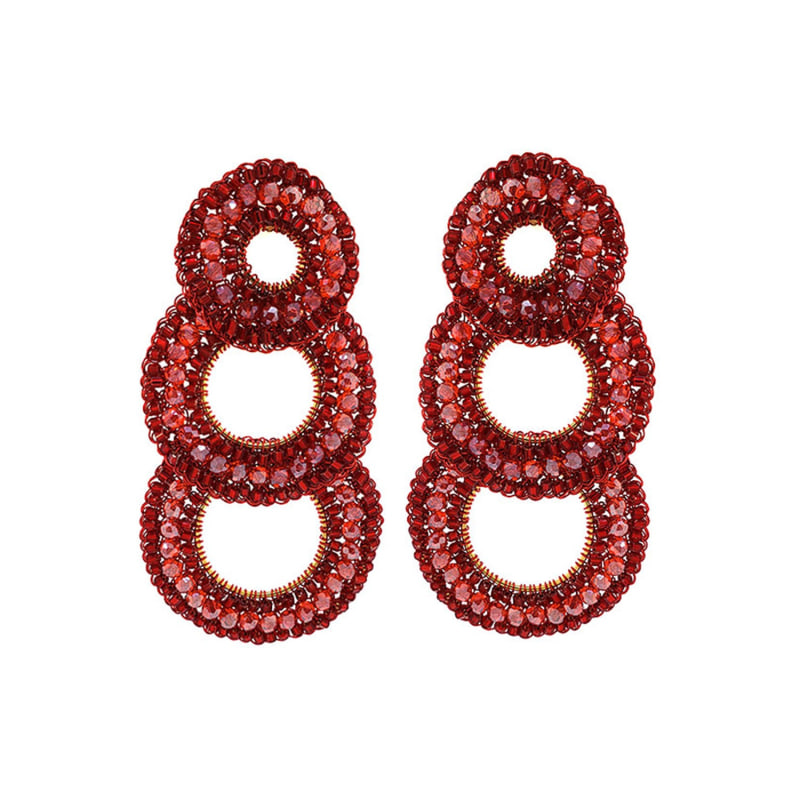 Thumbnail of Red Gush Handmade Earrings image