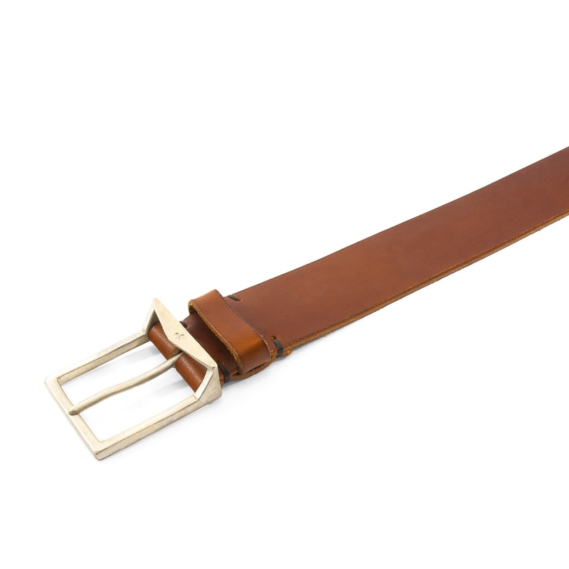 Thumbnail of Tan Brown Original Warwick Leather & Nickel Belt image