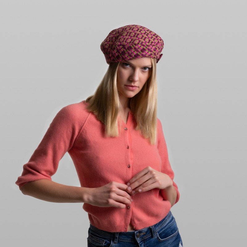 Thumbnail of Diana - Pink Wool Beret Hat image