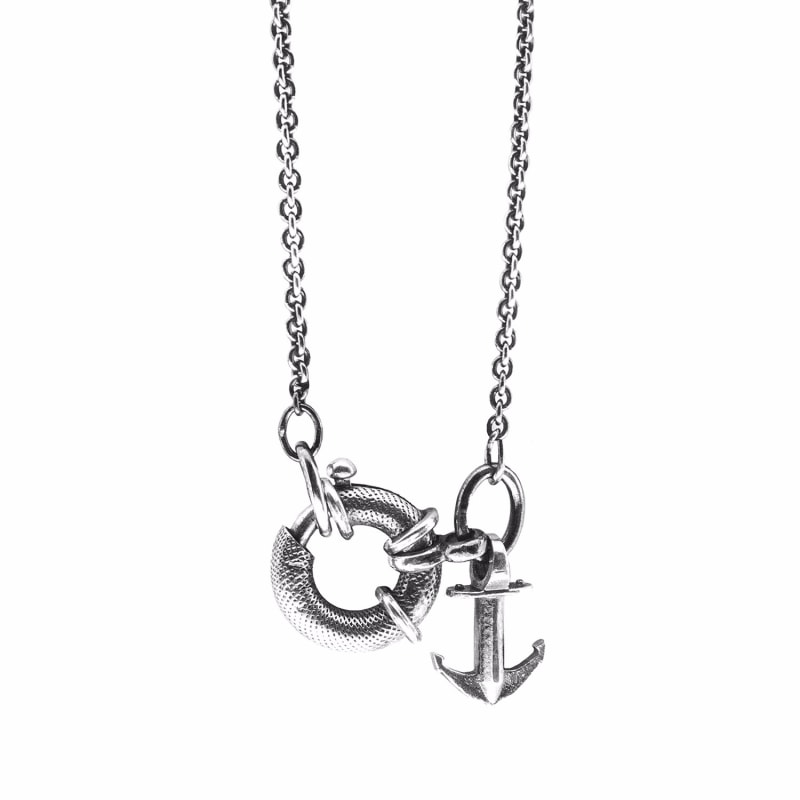 Thumbnail of Clyde Anchor Signature Silver Necklace Pendant image