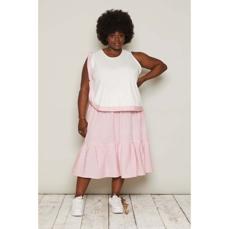 Thumbnail of Organic Cotton Ari Top In White & Pink image