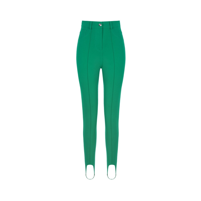 Leggings Joggers Green Flared Leggings Stirrup Pants for Women No