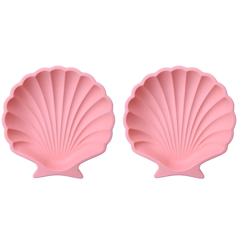 Thumbnail of Shell Tray Neon Salmon Set Of Two image