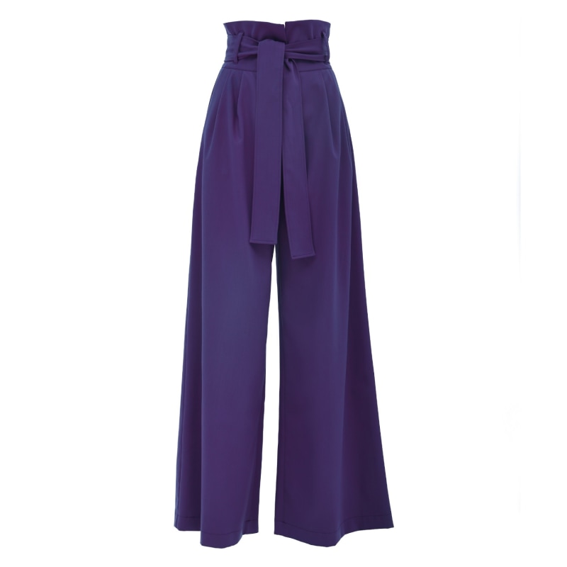 Purple High-Waisted Wide Leg Pants, NOCTURNE