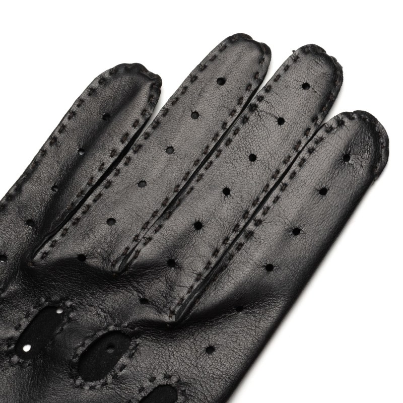 Thumbnail of Rome - Men's Handsewn Lambskin Gloves In Black image