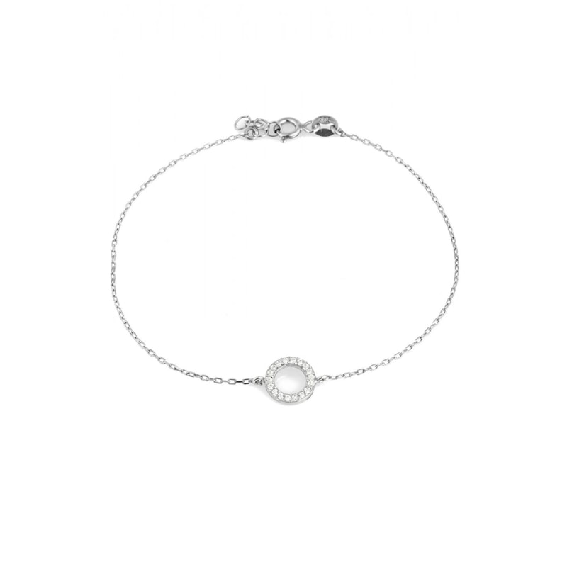Thumbnail of Circle Bracelet & Circle Drop Earring Set In Sterling Silver image