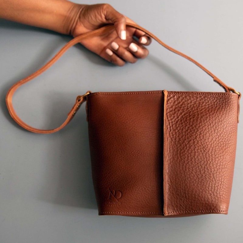 Thumbnail of Pimlico Chestnut Full Grain Leather Bucket Bag image