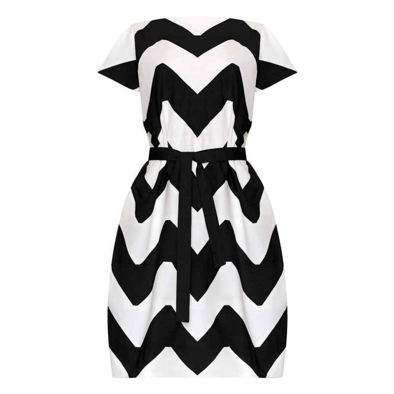 Organic Cotton Venus Dress In Monochrome | Bo Carter | Wolf & Badger