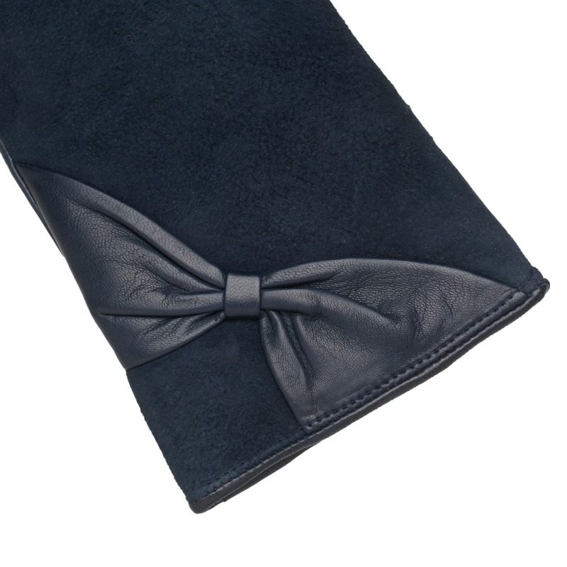 Thumbnail of Vittoria - Women's Suede Leather Gloves in Blue navy image